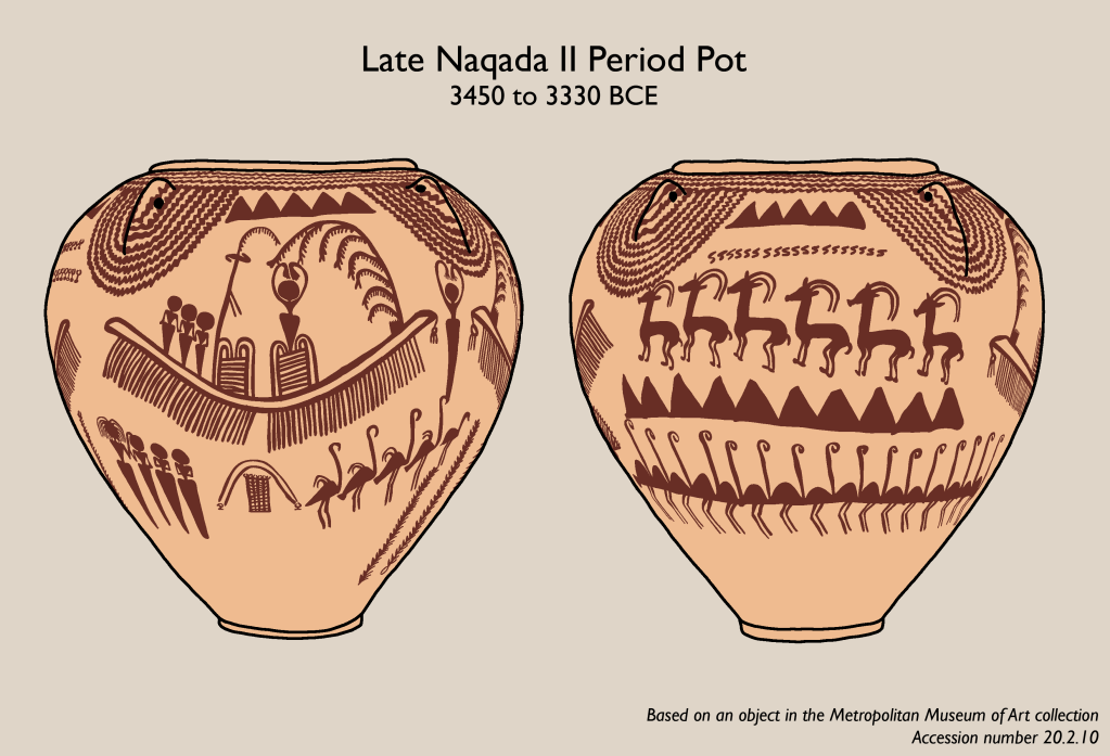 Naqada Pottery of Predynastic Egypt; a 5,400-year-old Representation of a River Festival